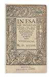 LUTHER, MARTIN. In Esaiam prophetam scholia. 1534